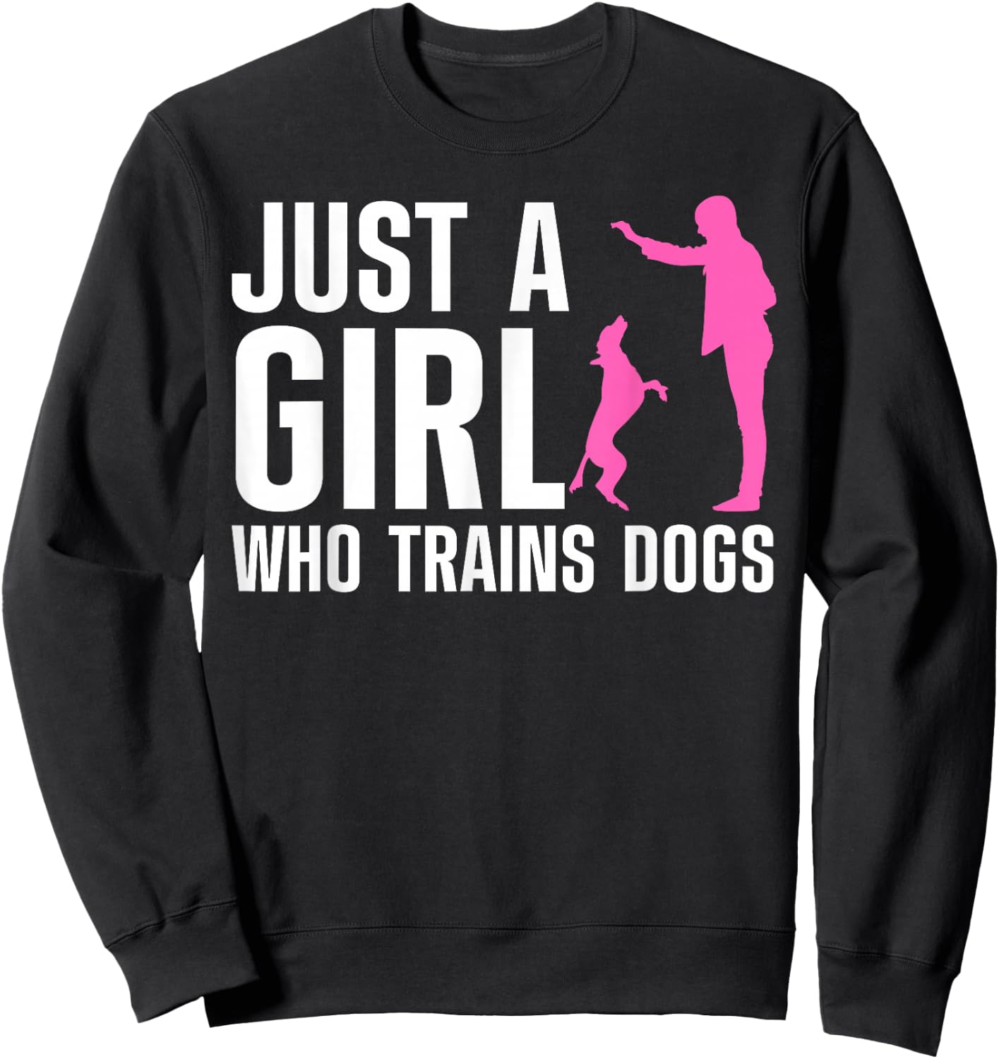 Cute Dog Trainer Girls Training Dog Lover Owner Sweatshirt - Sweatshirt | Black