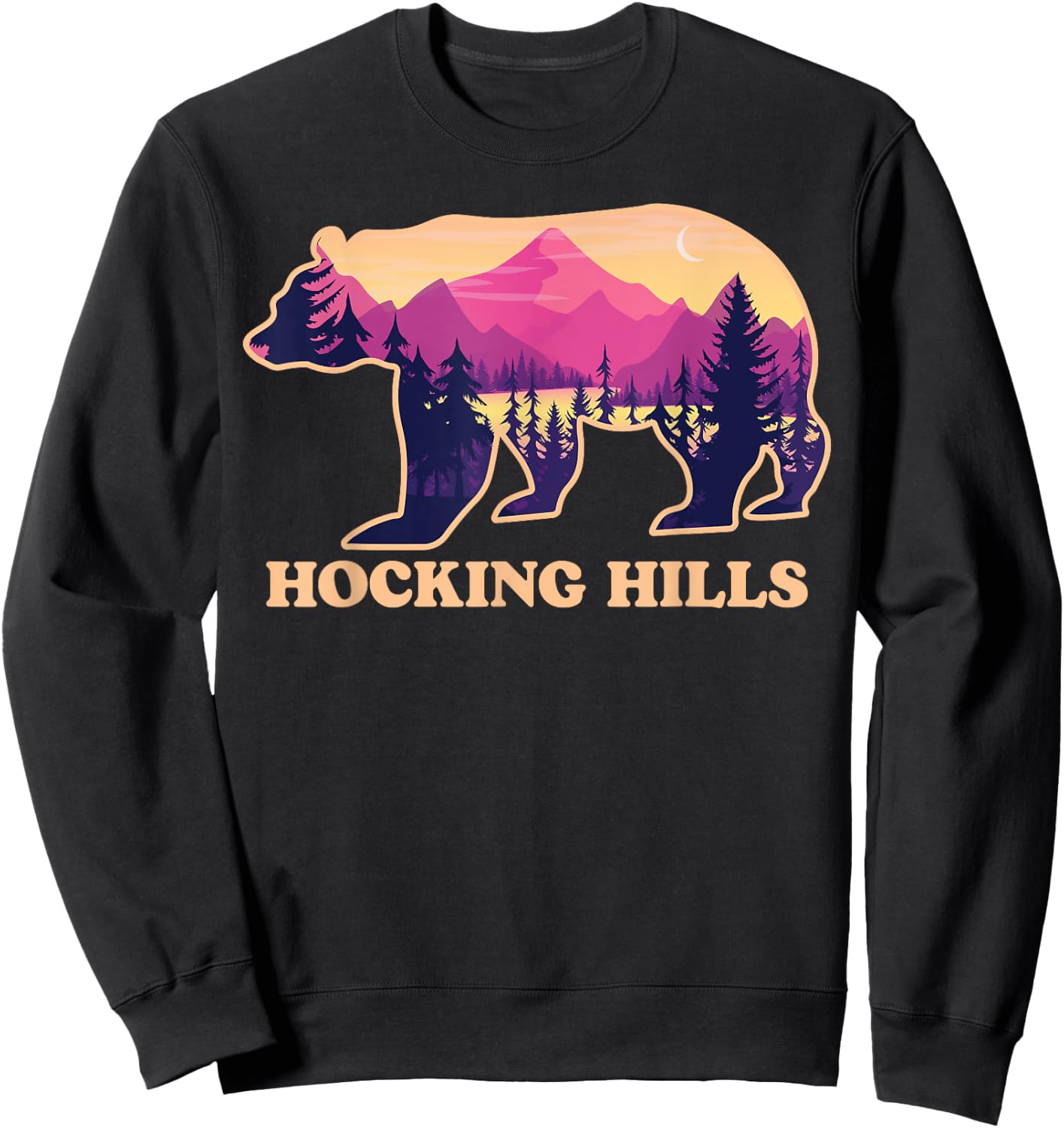 Bear Hocking Hills State Park Ohio OH Canoe Kayak Souvenirs Sweatshirt - Sweatshirt | Black