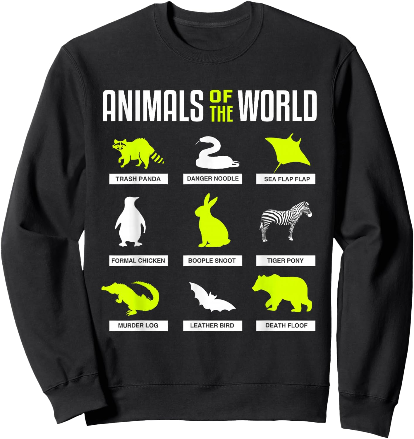 Animals Of The World Sweatshirt - Sweatshirt | Black