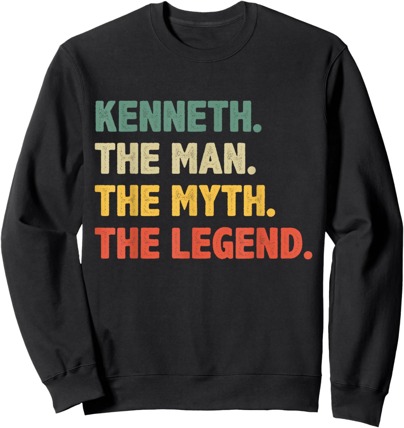 Kenneth The Man The Myth The Legend Vintage Gift Kenneth Sweatshirt - Sweatshirt | Black