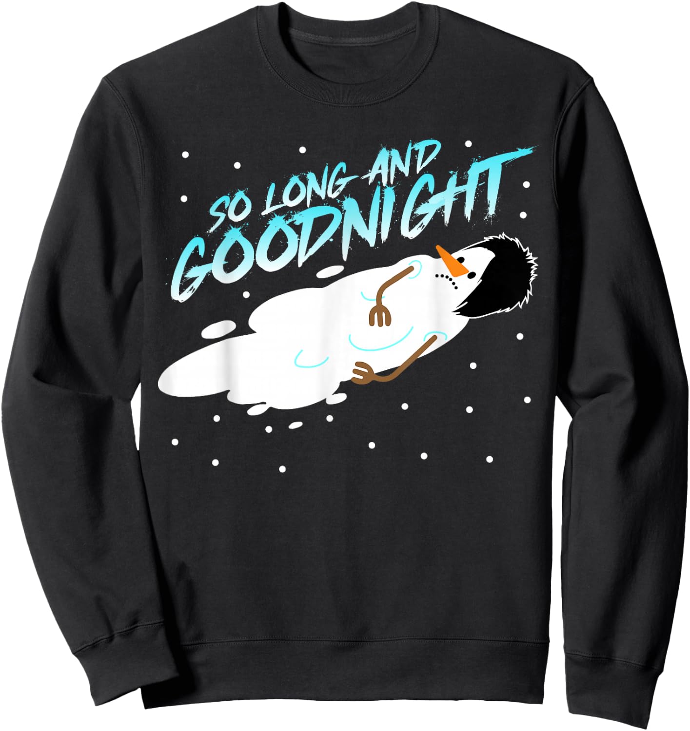 Christmas Emo Heritage Dark Lifestyle Funny Melting Snowman Sweatshirt - Sweatshirt | Black