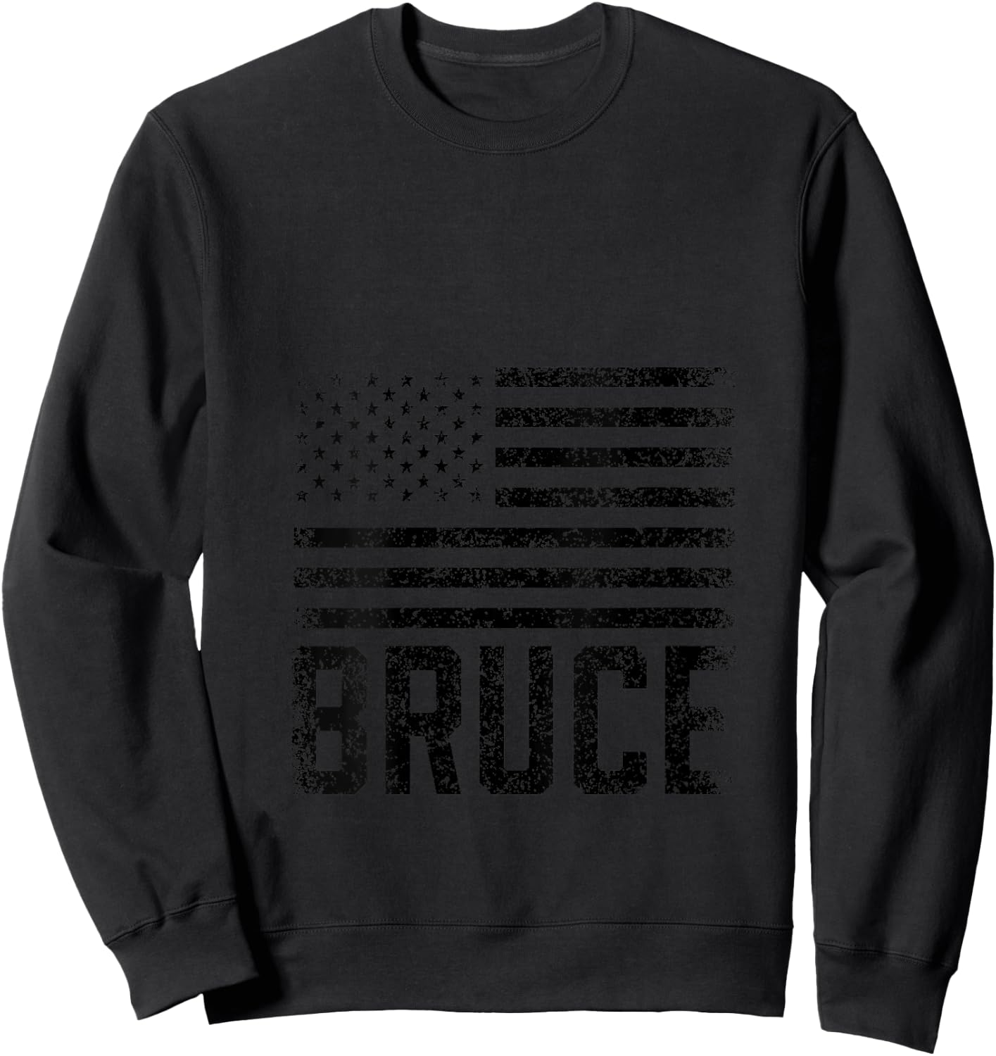 Bruce Birthday Forename Name Personalized USA V-Neck Sweatshirt - Sweatshirt | Black