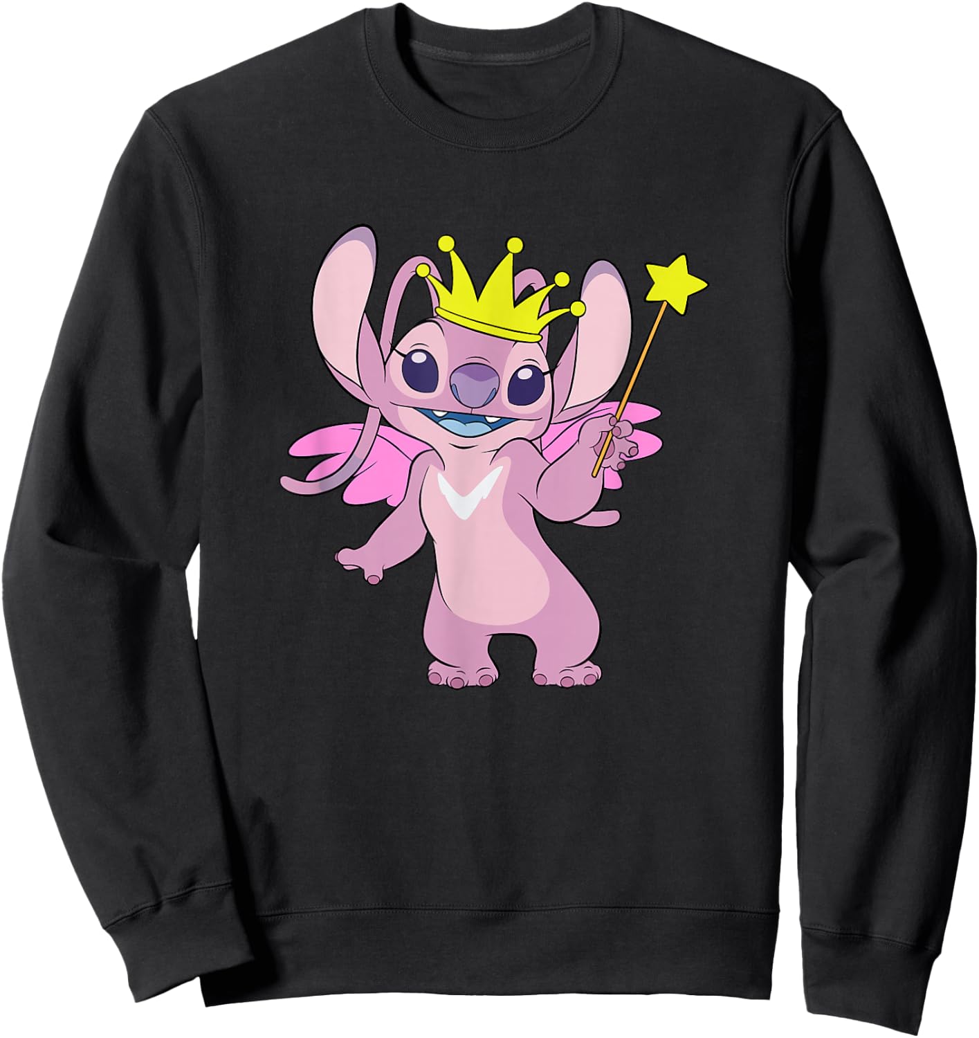 Disney Lilo & Stitch Christmas Angel Holiday Fairy Icon Sweatshirt - Sweatshirt | Black