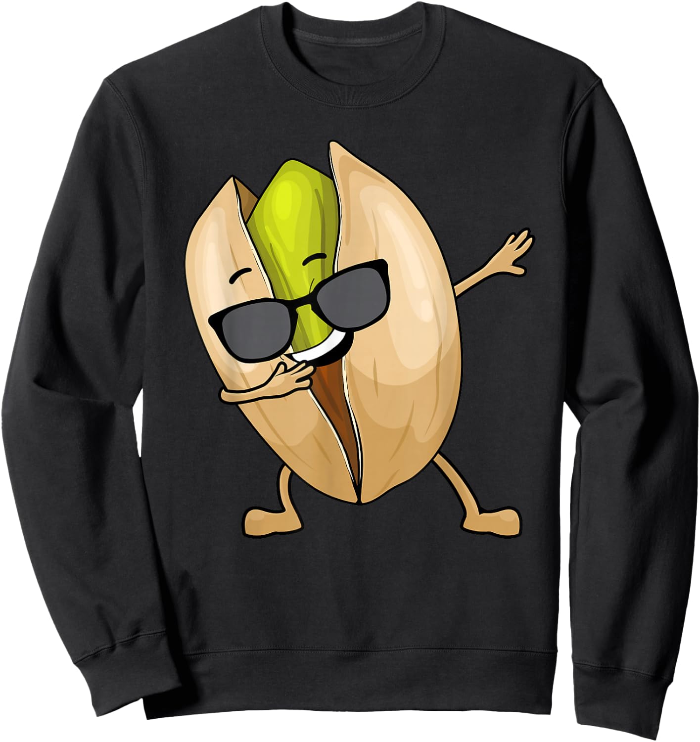 Pistachio Art Women Nut Food Lover Vegan Pistachios Sweatshirt - Sweatshirt | Black