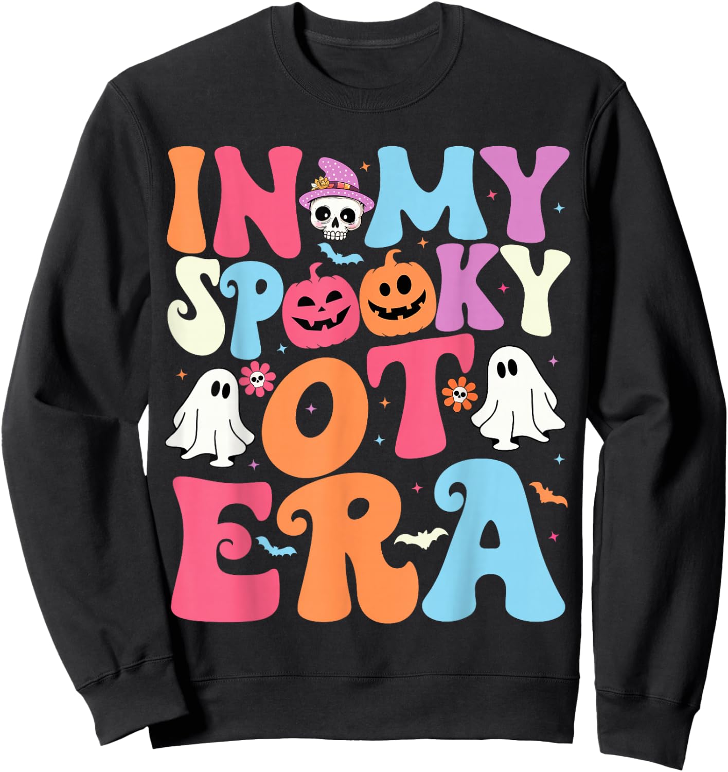 Groovy In My Spooky OT Era Occupational Therapy OT Halloween Sweatshirt - Sweatshirt | Black