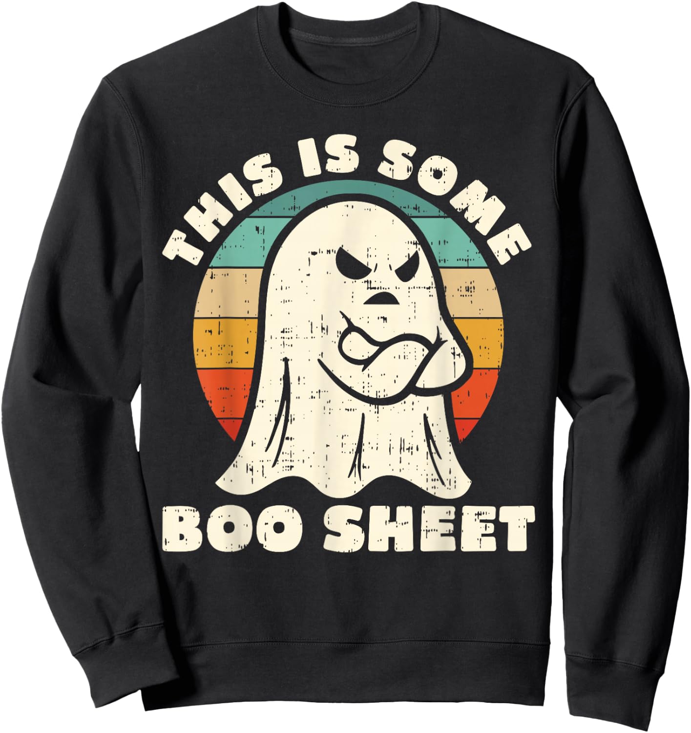 This is Some Boo Sheet Funny Halloween Costumes Men Women Sweatshirt - Sweatshirt | Black
