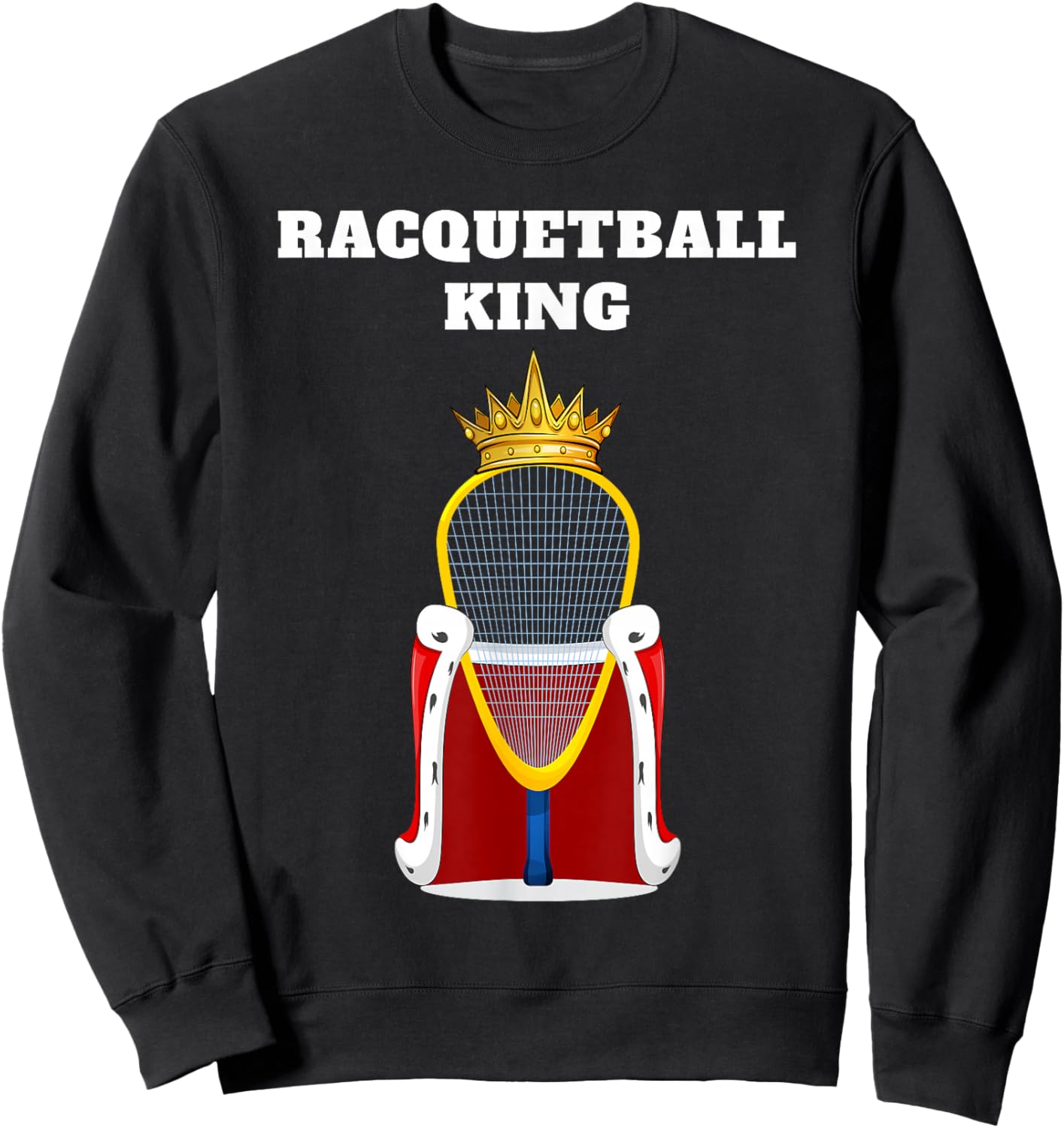 Racquetball King | Boys Racquetball Racquetball Sweatshirt - Sweatshirt | Black