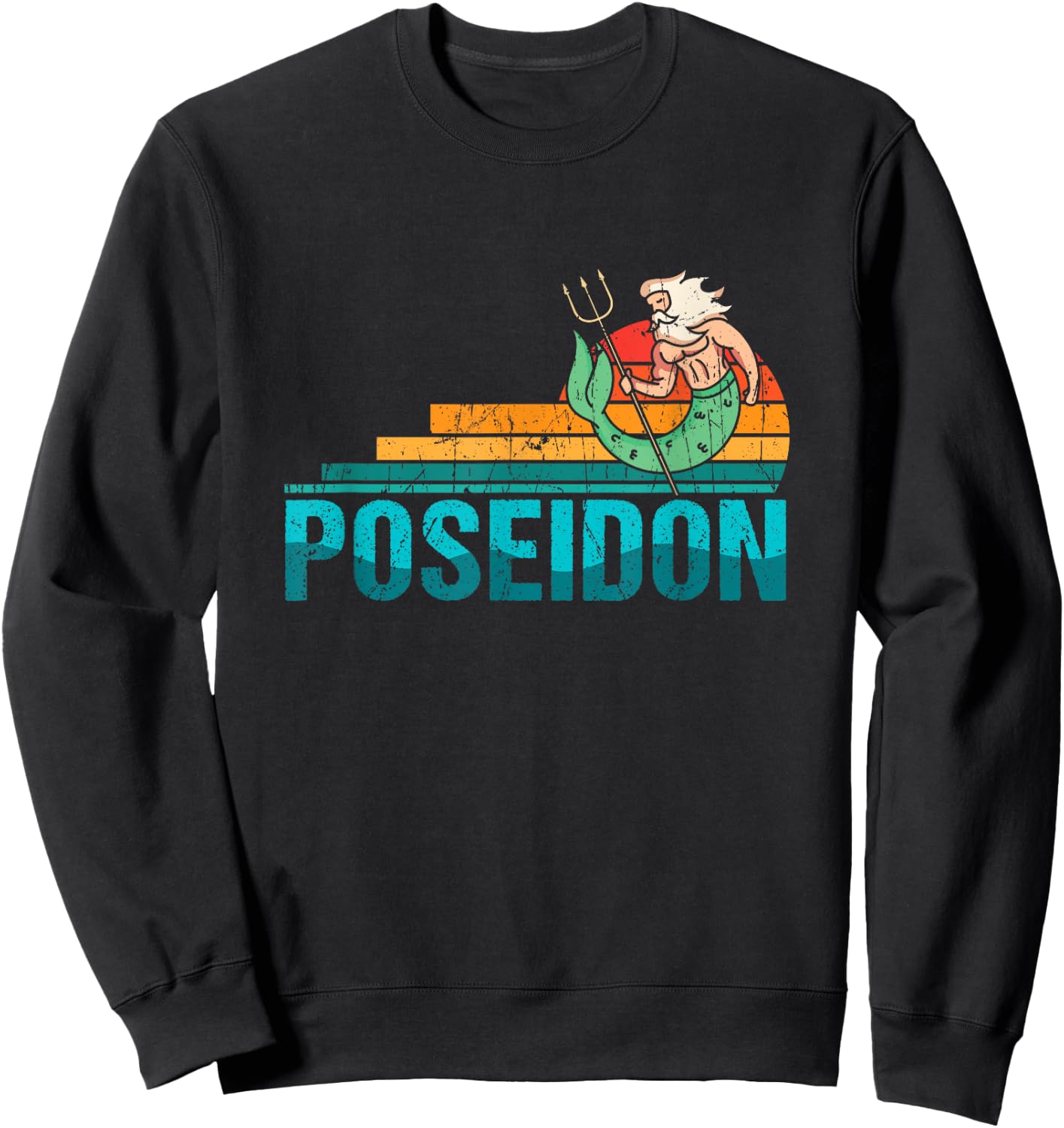 Poseidon - The God of the Sea, Earthquakes & Horses Sweatshirt - Sweatshirt | Black