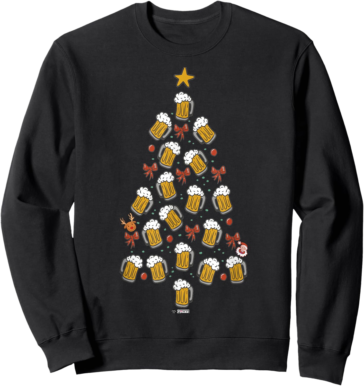 Beer Christmas Tree For Dad, Beer Christmas Men Sweatshirt - Sweatshirt | Black