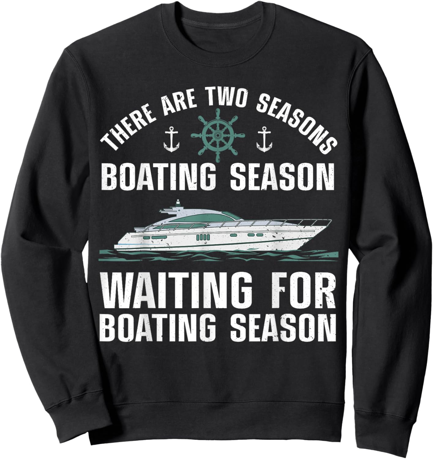 Funny Boating Design Women Boater Boating Boat Lover Sweatshirt - Sweatshirt | Black