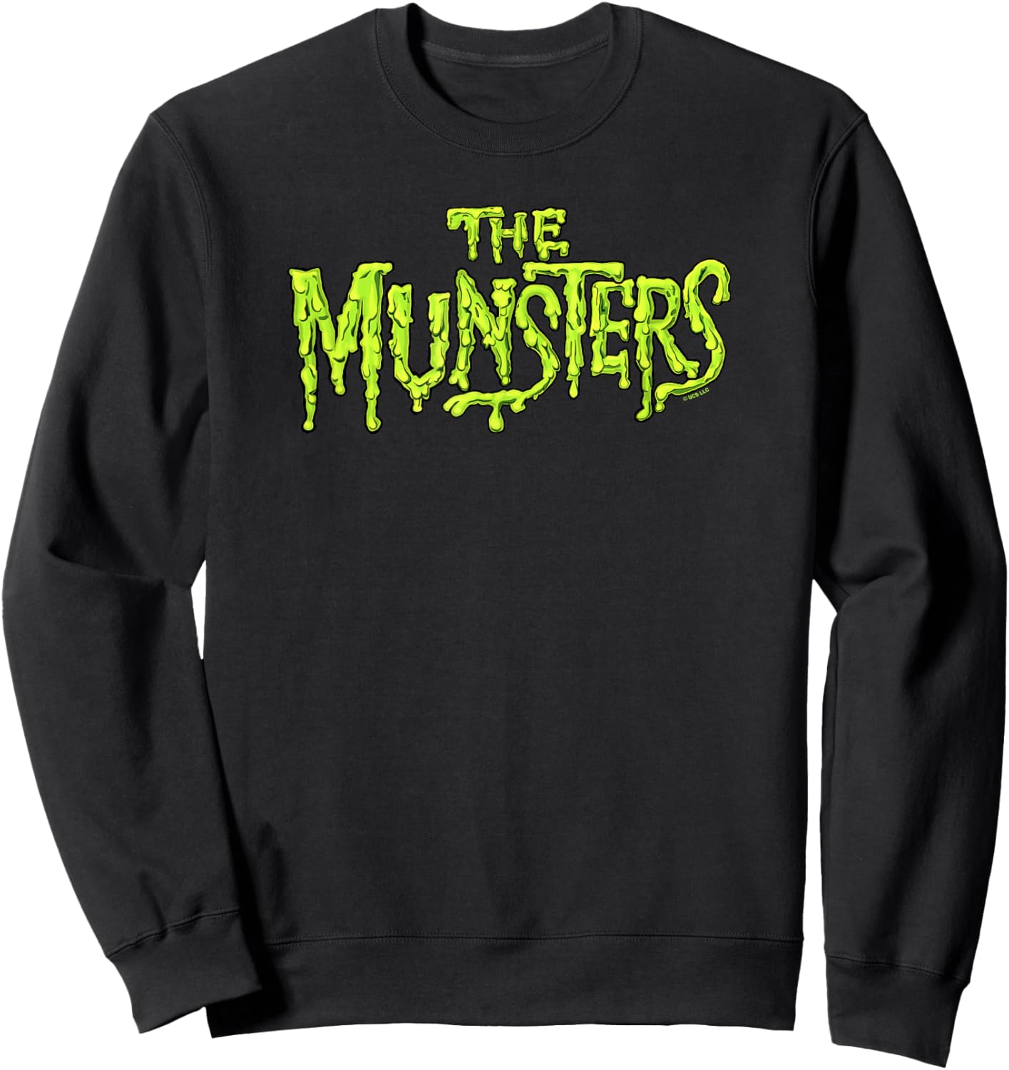 The Munsters Centered Slime Text Logo Sweatshirt - Sweatshirt | Black