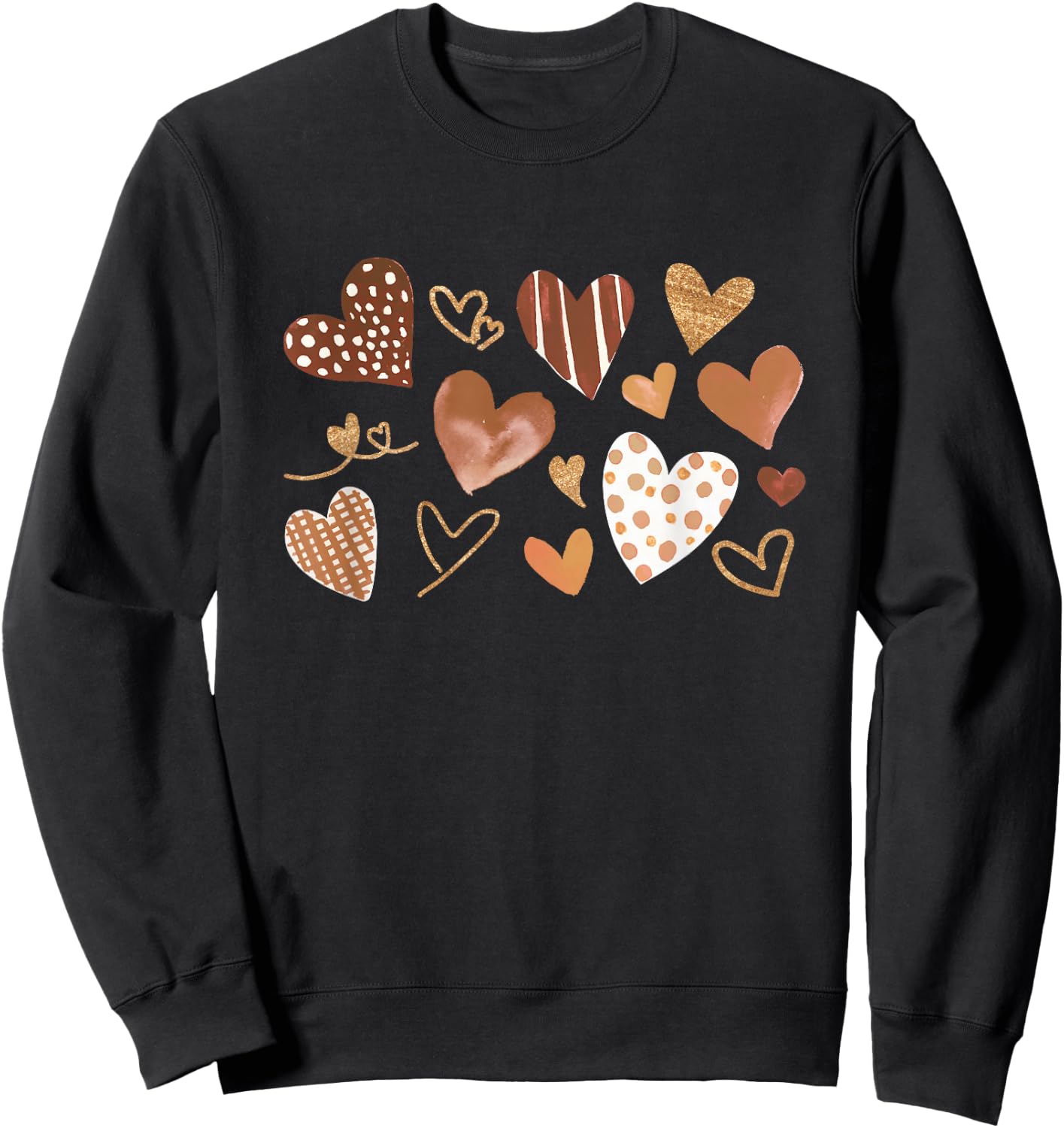 Diversity Heart Skin Tones Black Pride Melanin Kindness Sweatshirt - Sweatshirt | Black