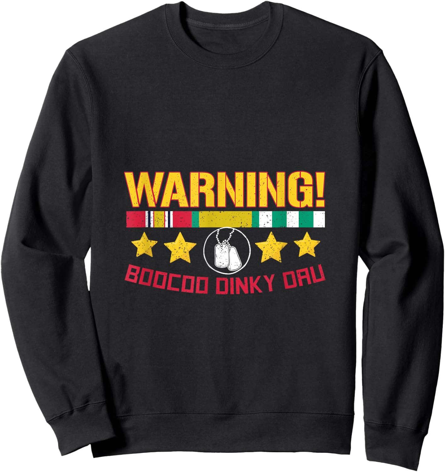 Warning Boocoo Dinky Dau Sweatshirt - Sweatshirt | Black