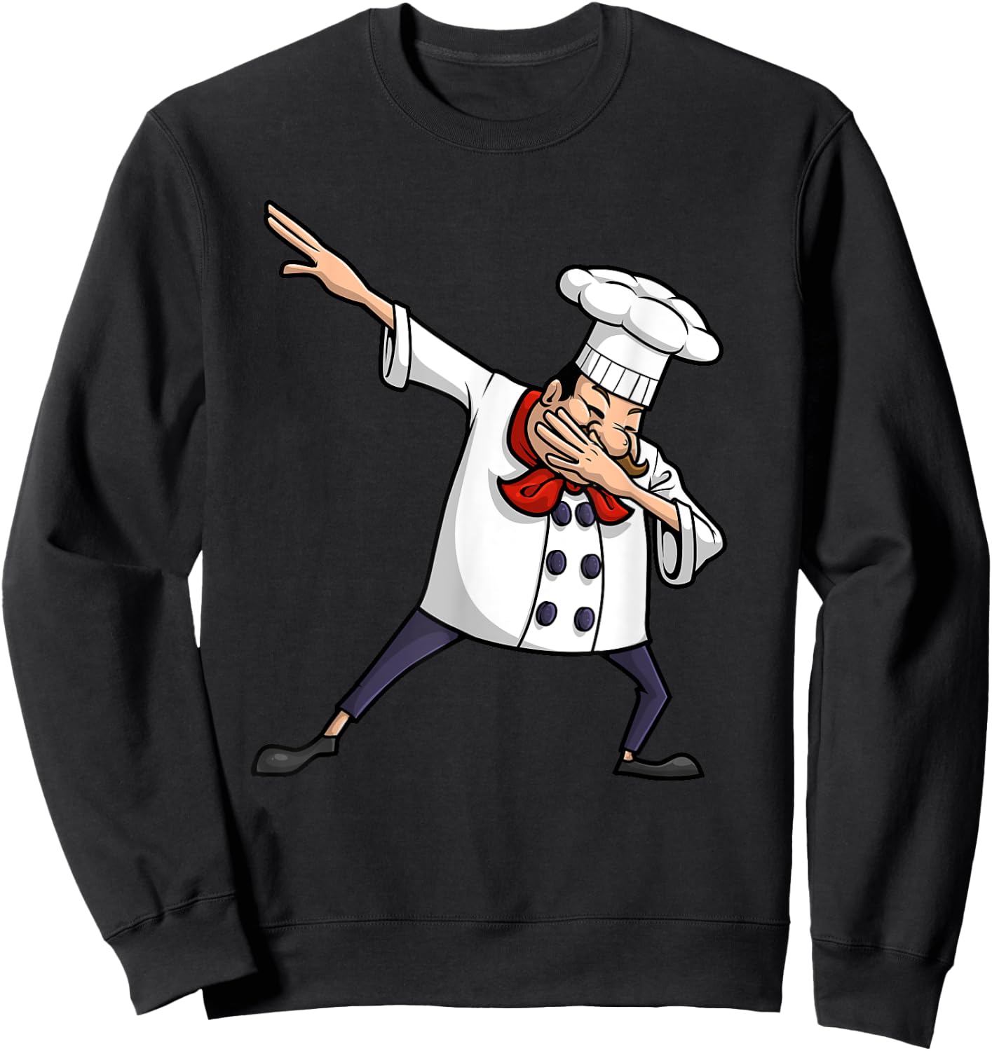 Funny Chef Design Women Cook Hip-hop Dabbing Dance Sweatshirt - Sweatshirt | Black