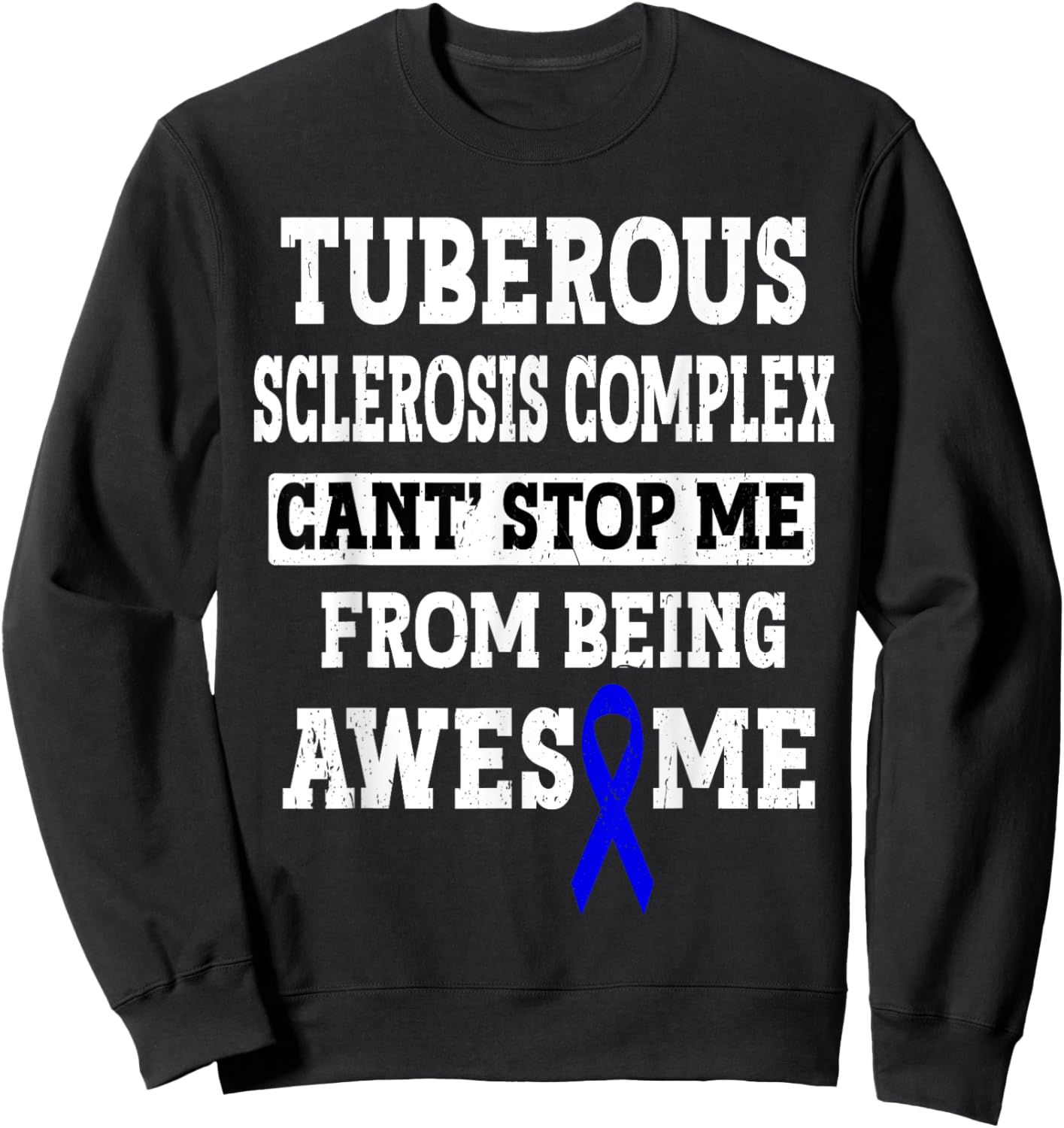Tuberous Sclerosis Complex TSC Awareness Cute Ribbon Sweatshirt - Sweatshirt | Black