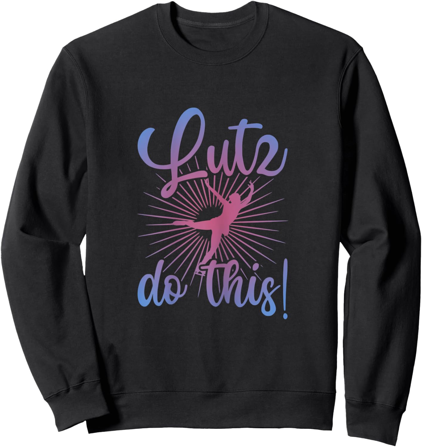 Ice Skating Outfit | Figure Skating Pun Sweatshirt - Sweatshirt | Black