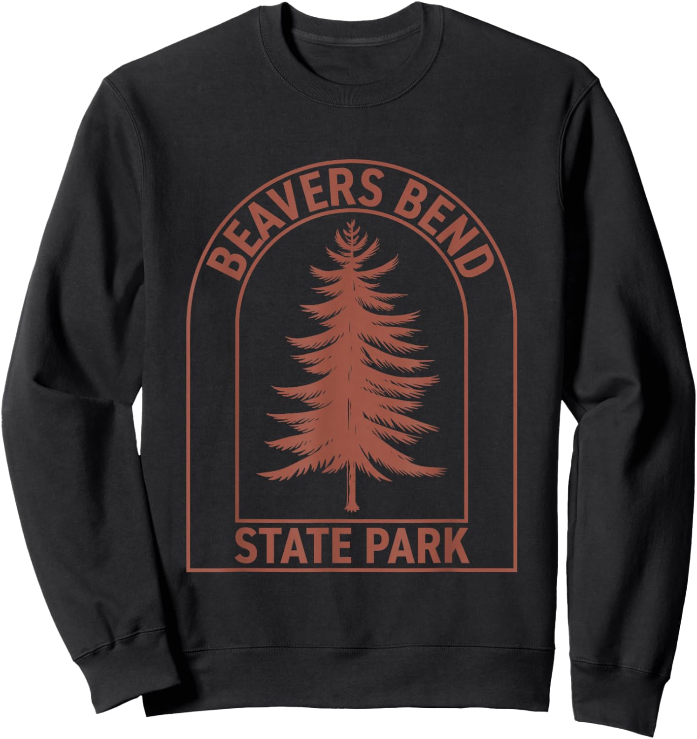 Beavers Bend State Park Oklahoma Vintage Tree Sweatshirt - Sweatshirt | Black