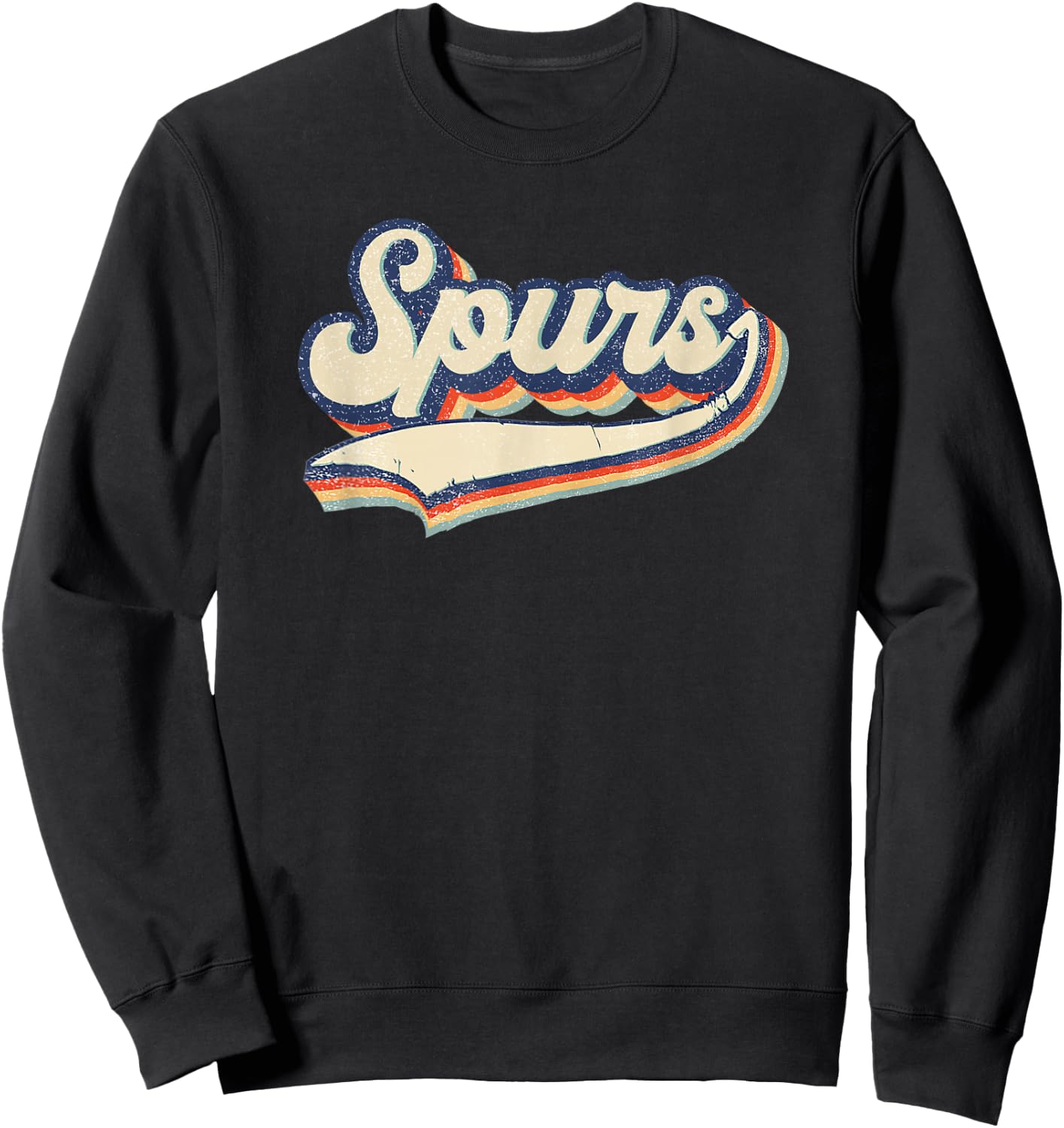 Spurs Name Vintage Retro Gift Men Women Boy Girl Sweatshirt - Sweatshirt | Black