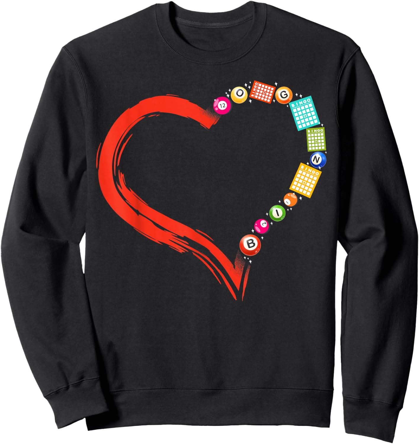 Bingo Player Heart Sweatshirt - Sweatshirt | Black