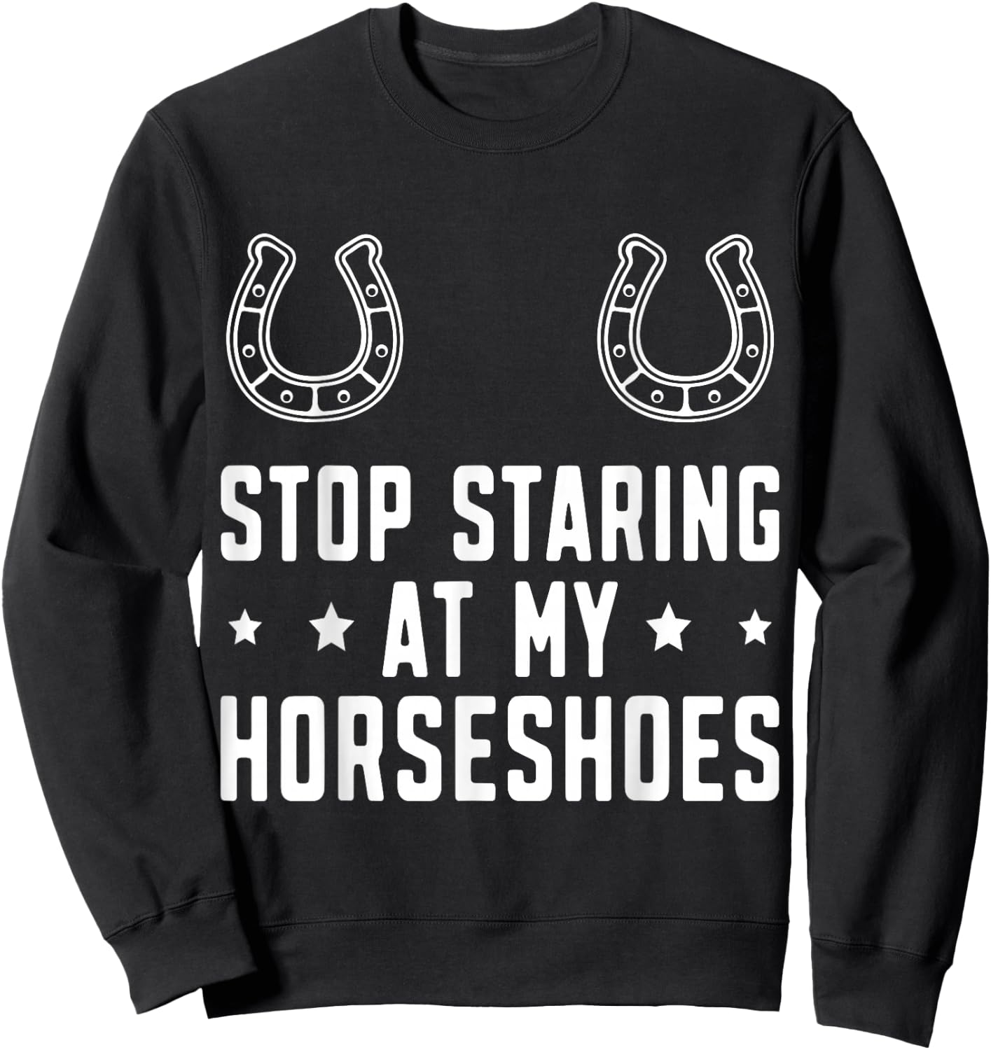 Funny Horseshoe Pitching Horseshoe throwing Sweatshirt - Sweatshirt | Black