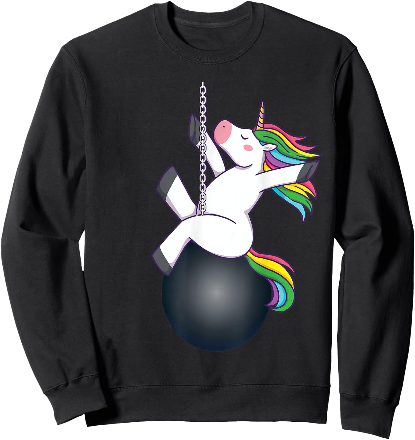 Funny unicorn wrecking ball saying Sweatshirt - Sweatshirt | Black