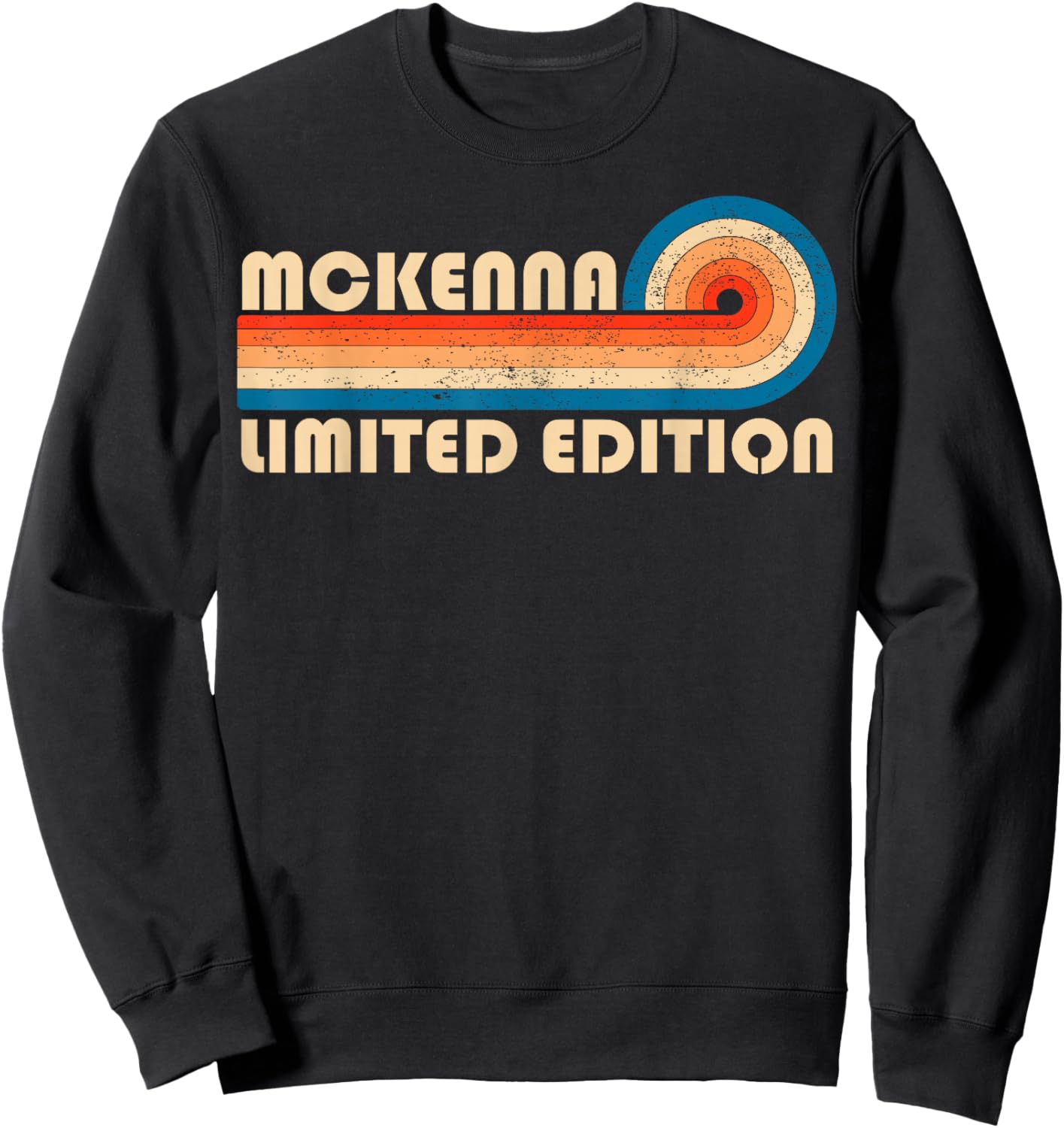 MCKENNA Surname Retro Vintage 80s 90s Birthday Reunion Sweatshirt - Sweatshirt | Black
