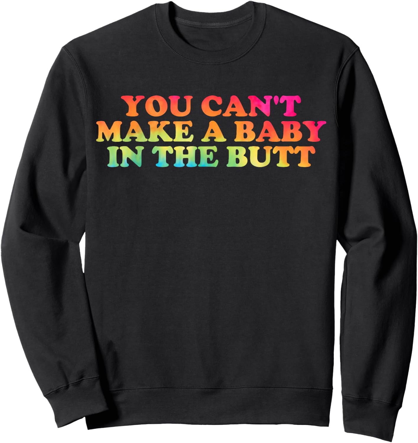 You Can't Make A Baby In The Butt Apparel Sweatshirt - Sweatshirt | Black