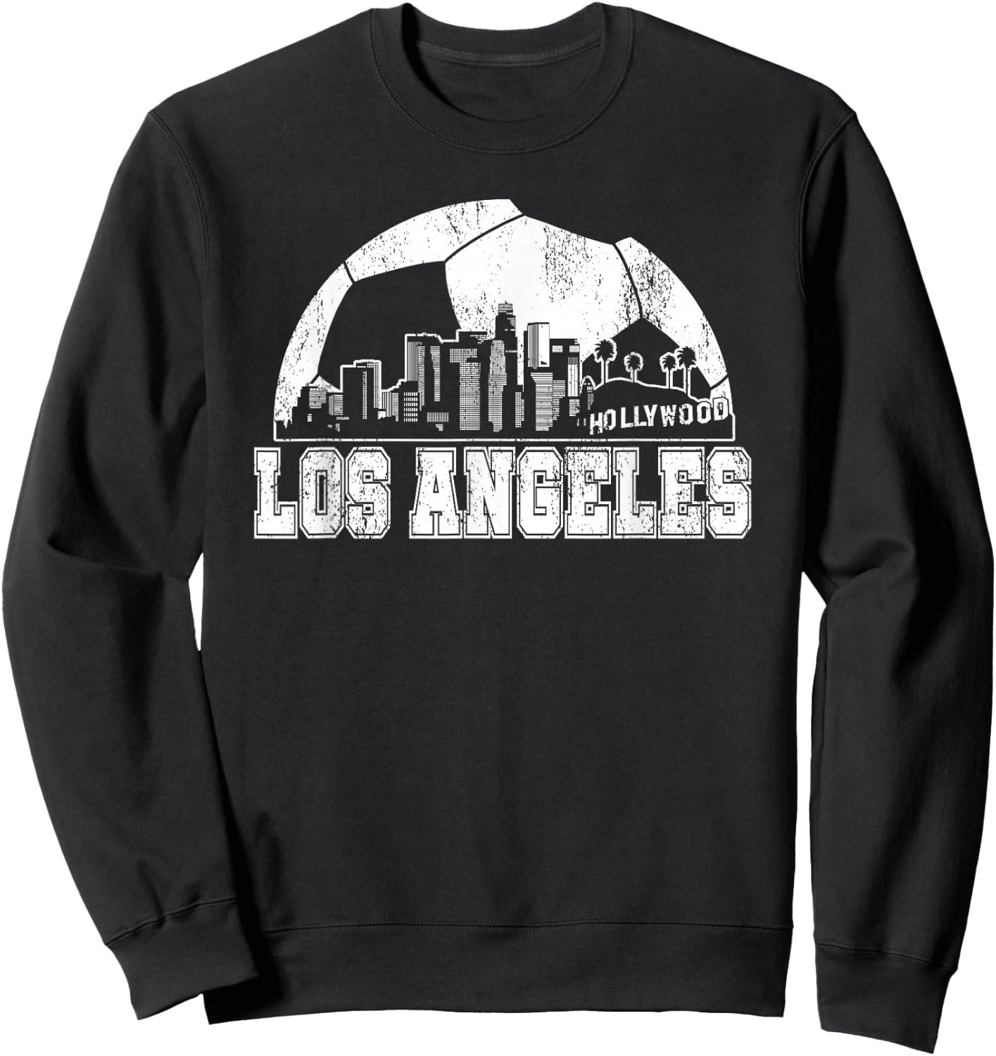Los Angeles Skyline Soccer Lover Sweatshirt - Sweatshirt | Black