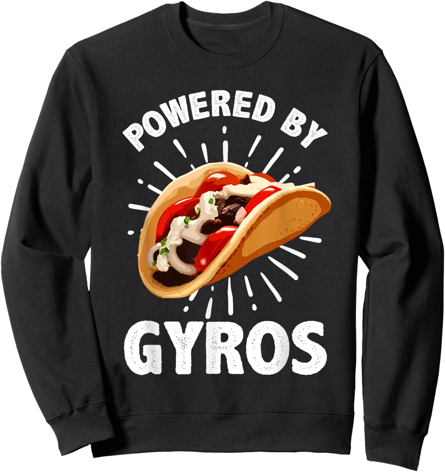 Cool Gyro Women Gyros Greek Food Kebab Meat Lovers Sweatshirt - Sweatshirt | Black