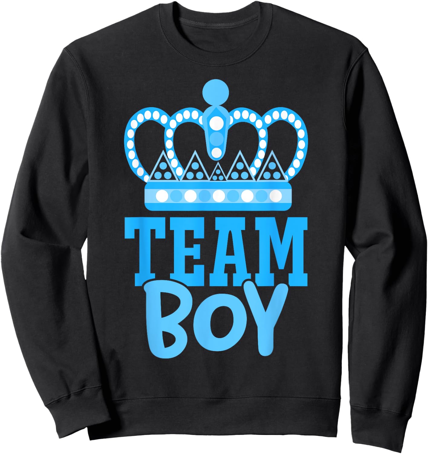 Team Boy Team Girl Blue Gender Reveal Party Matching Family Sweatshirt - Sweatshirt | Black