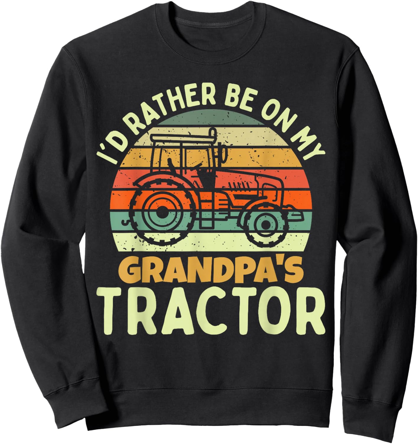 Funny Farmer Kids Farm Tractor Sweatshirt - Sweatshirt | Black