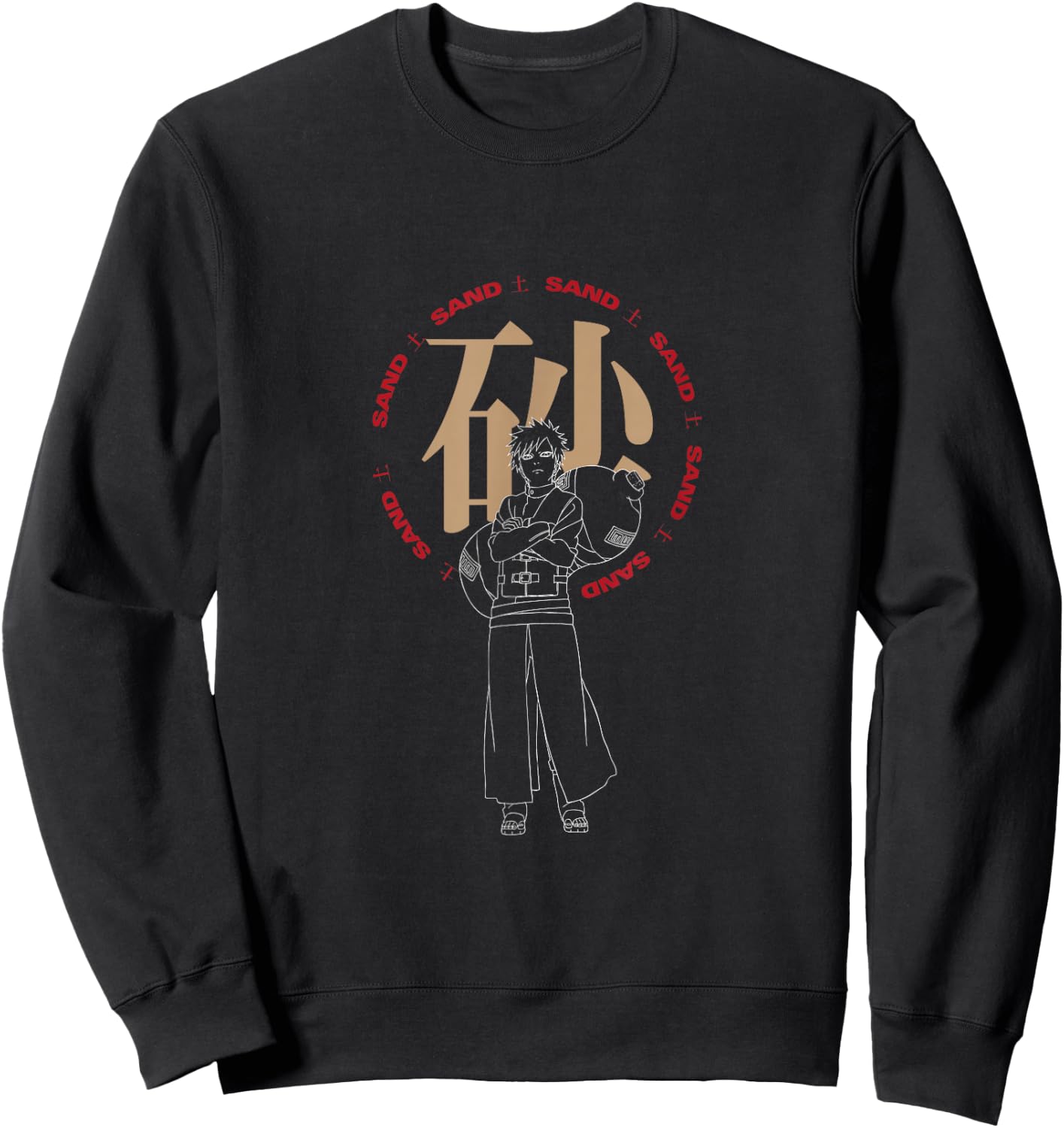 Naruto Shippuden Gaara Sand Sweatshirt - Sweatshirt | Black
