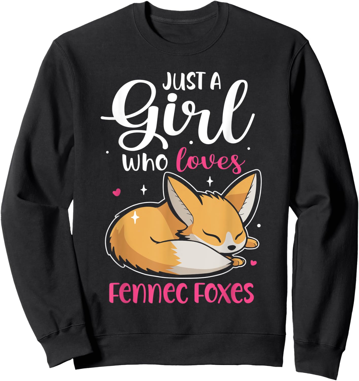 Women Loves Wildlife Animals Nature Forest Fennec Foxes Sweatshirt - Sweatshirt | Black