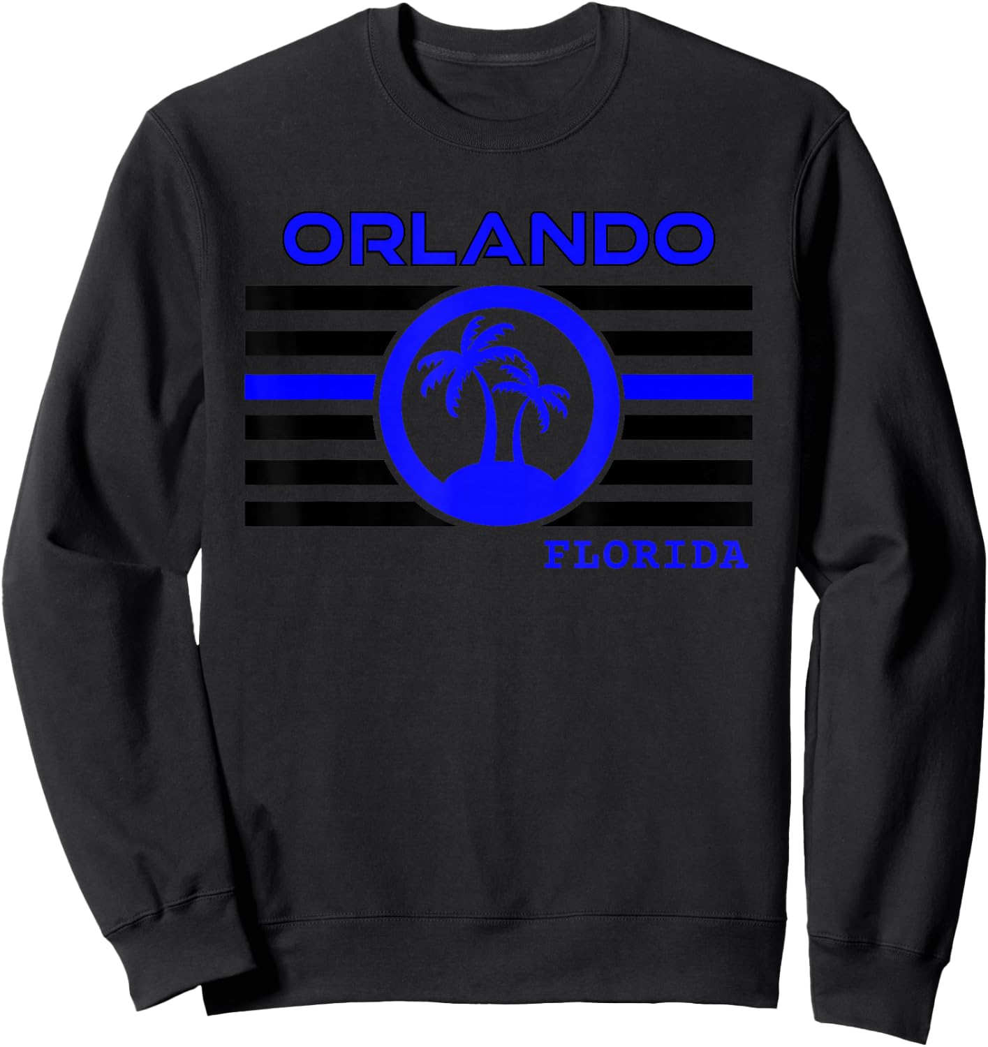Orlando Cop Florida Police Sheriff Thin Blue Line USA Flag Sweatshirt - Sweatshirt | Black