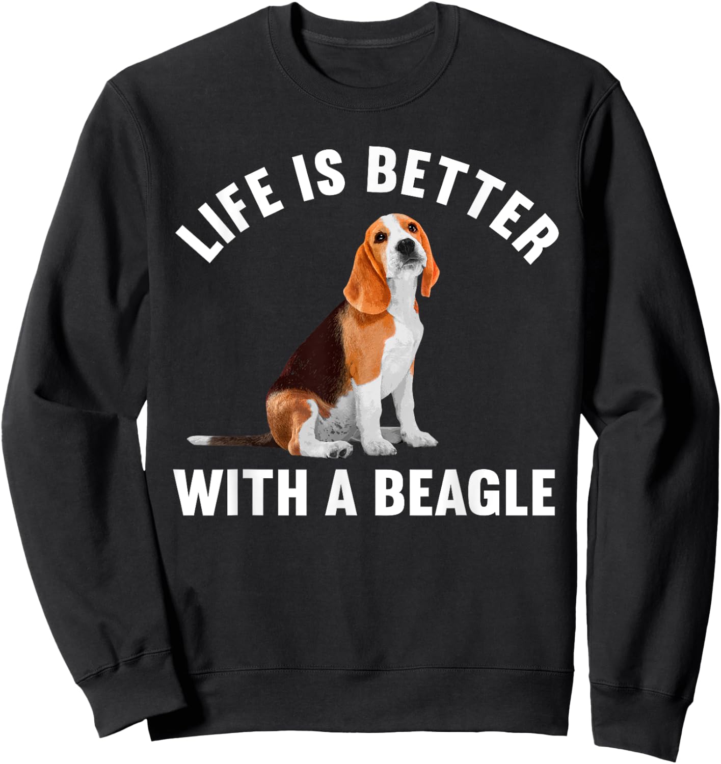 Funny Beagle Design Women Kids Beagle Dog Lovers Sweatshirt - Sweatshirt | Black
