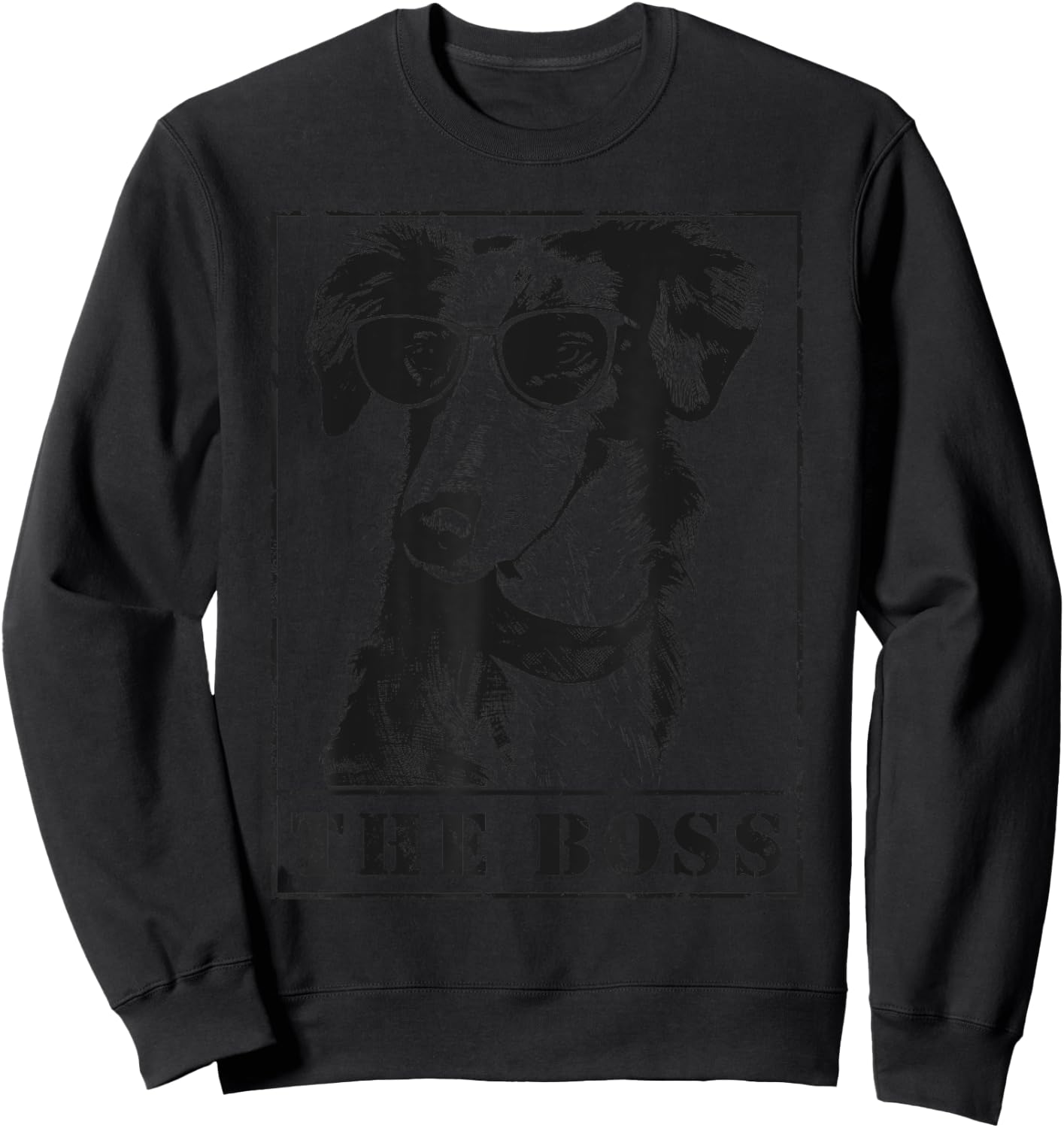 The Funny Silken Windhound Boss Mom Dad Dog Lover Sweatshirt - Sweatshirt | Black