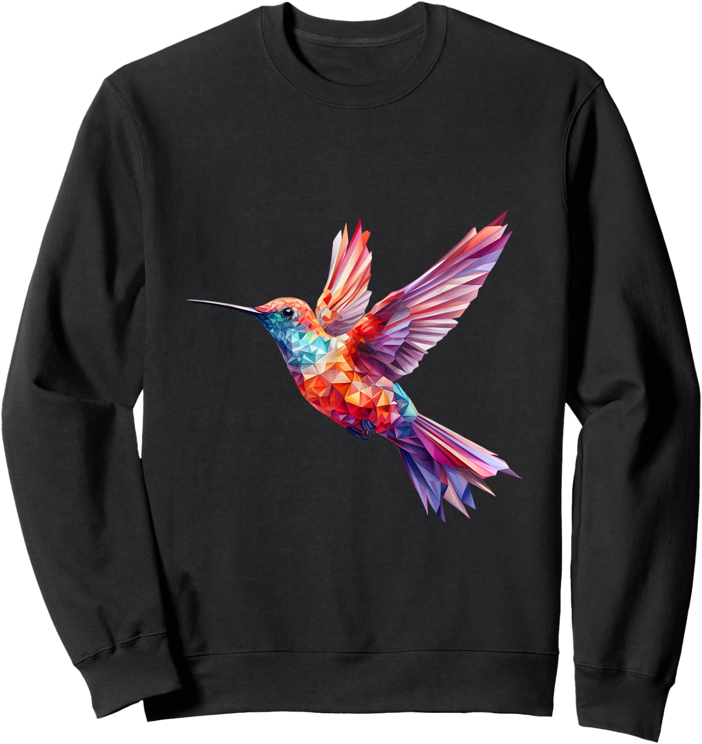 Hummingbird Colorful Sweatshirt - Sweatshirt | Black