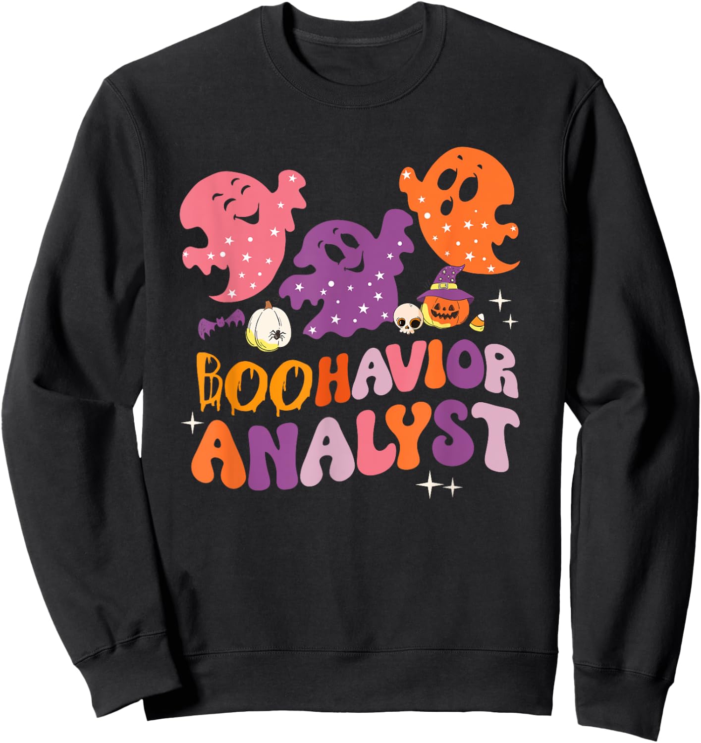 Boohavior Squad Analyst Squad ABA Therapist Halloween Sweatshirt - Sweatshirt | Black