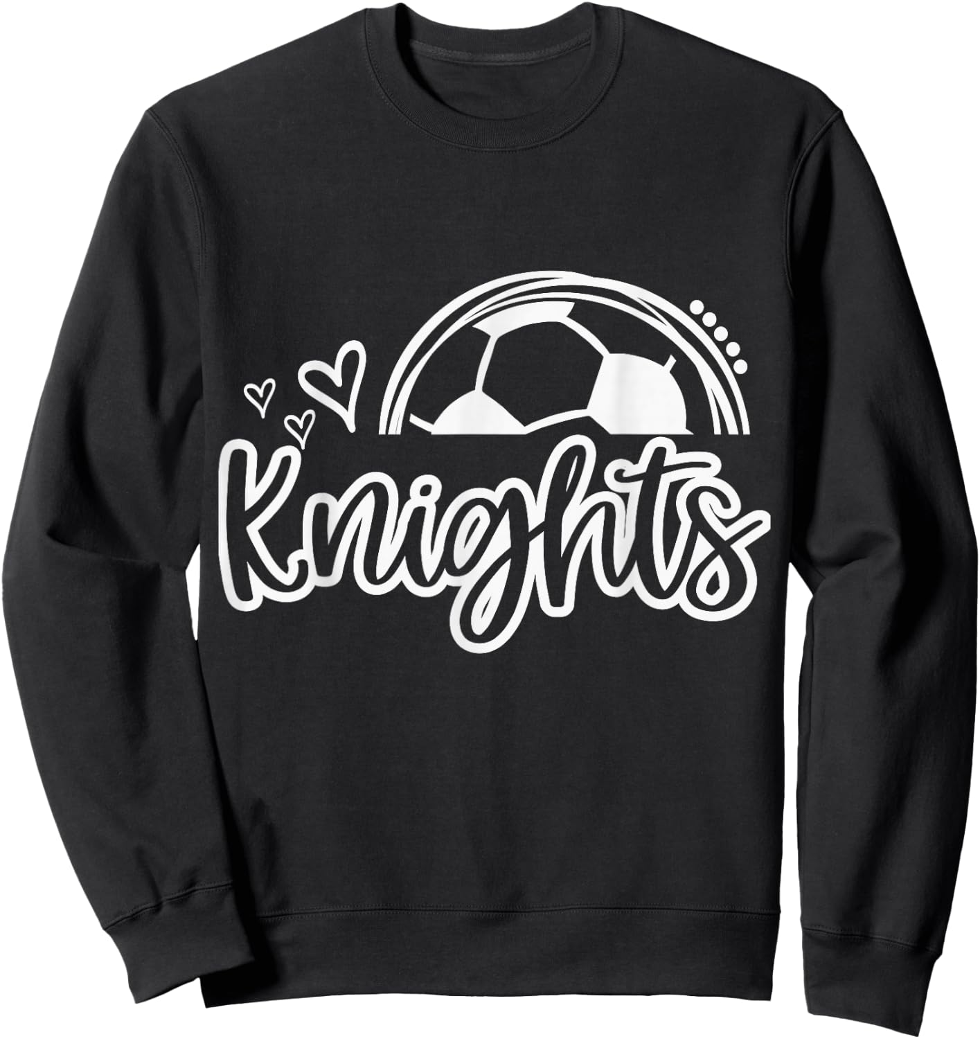 Knights Soccer Must Have Retro Trendy Game Day Spirit Sweatshirt - Sweatshirt | Black