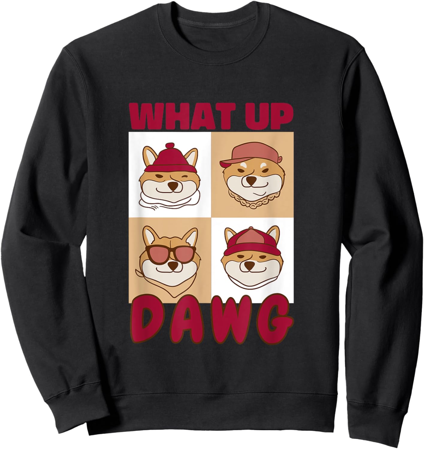 What Up Dawg Sweatshirt - Sweatshirt | Black