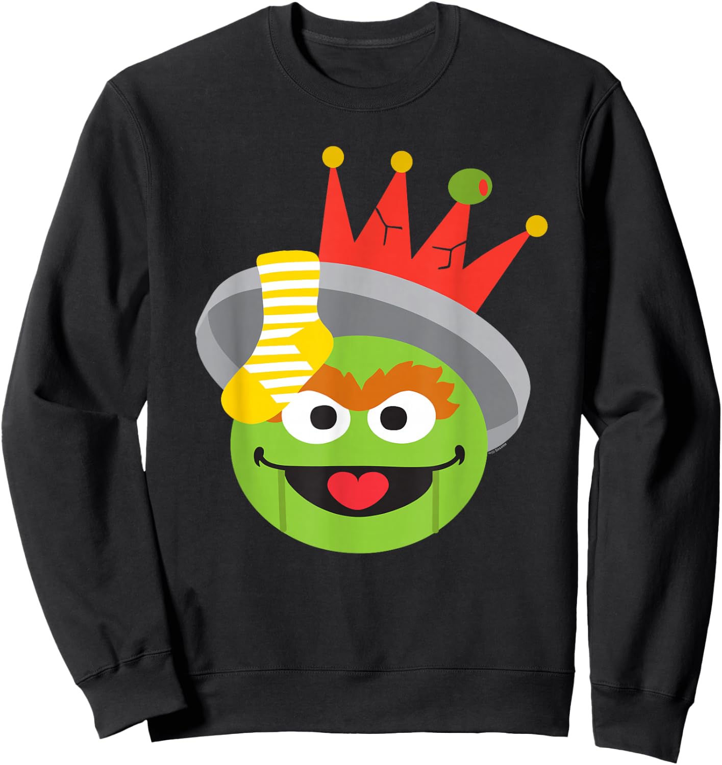Sesame Street Christmas Nutcracker Oscar The Grouch Sweatshirt - Sweatshirt | Black