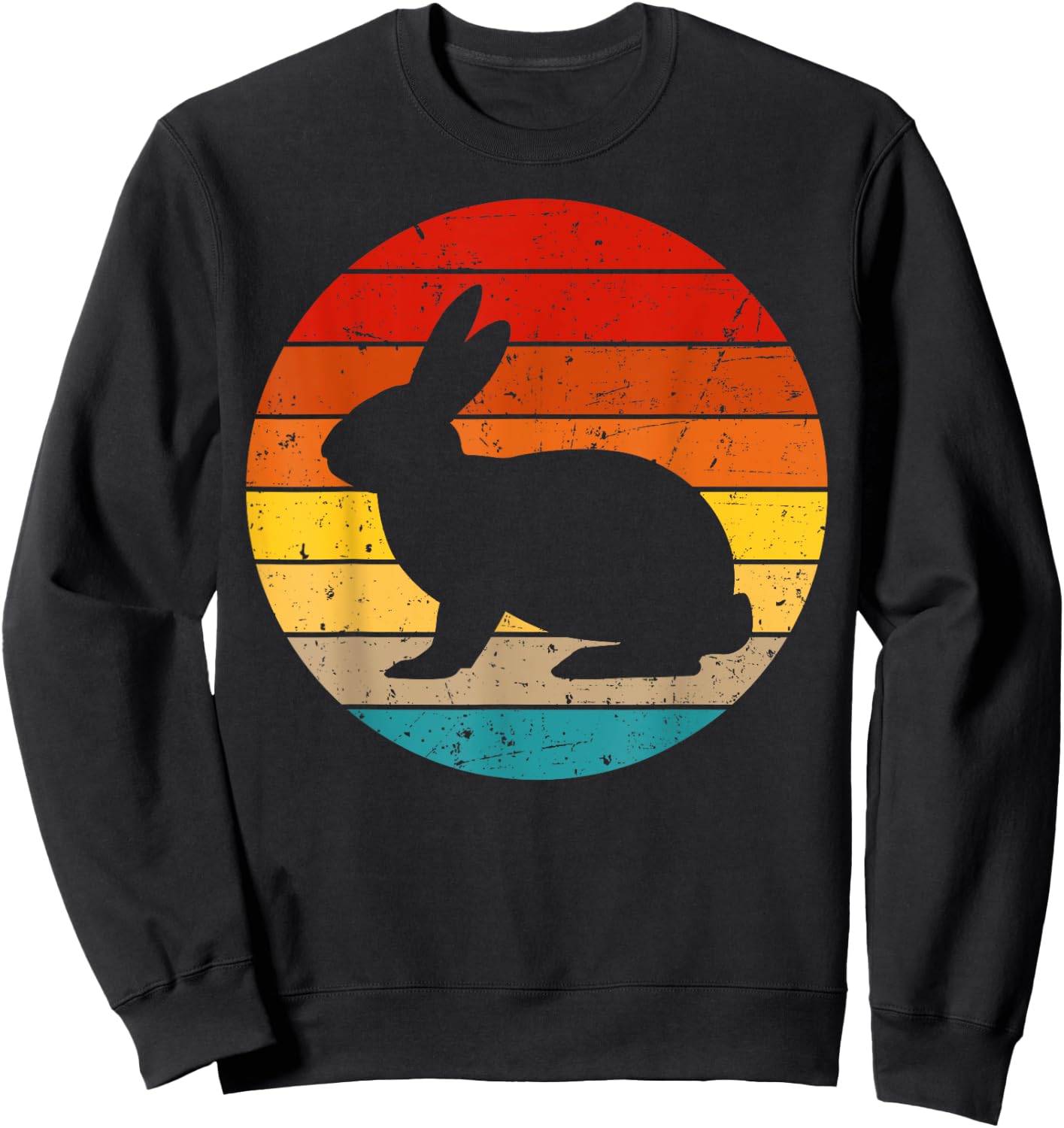 Funny Vintage Rabbit Designs For Kids Men Women Hare Pet Sweatshirt - Sweatshirt | Black