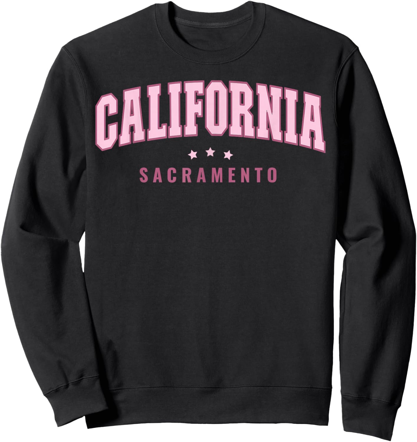 Sacramento California Preppy Sweatshirt - Sweatshirt | Black