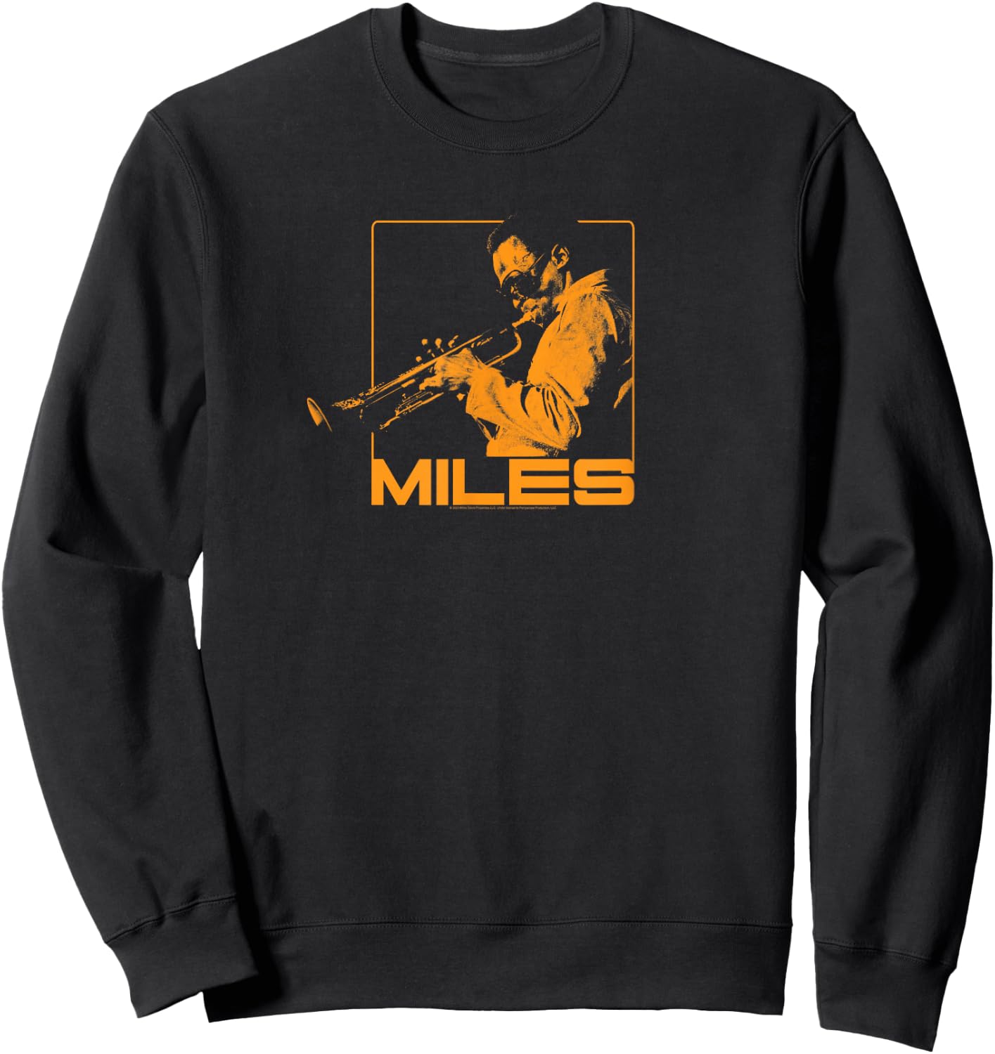 Miles Davis Jazz Music Orange Square Sweatshirt - Sweatshirt | Black