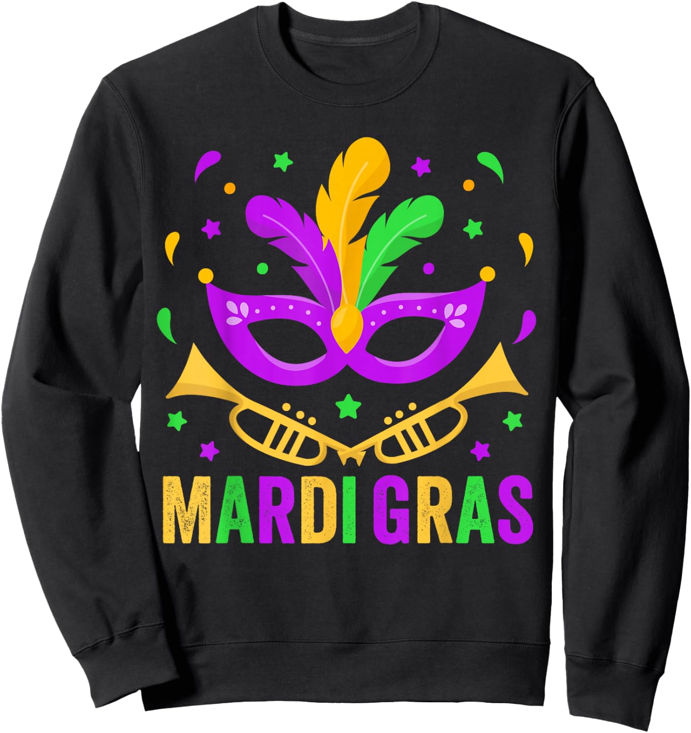 Mardi Gras 2025 Women Mardi Gras Shirt Kids Sweatshirt - Sweatshirt | Black