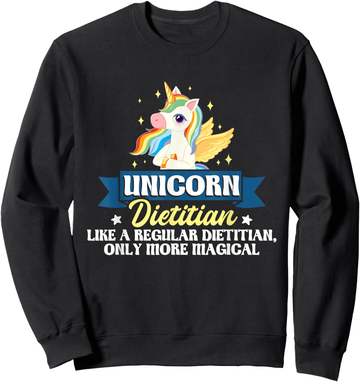 Unicorn Dietitian - Dietetics Nutritionist Dietician RD Sweatshirt - Sweatshirt | Black