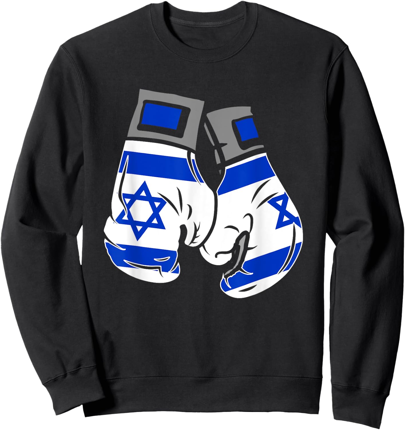 Boxing Glove With The Flag Of Israel Sweatshirt - Sweatshirt | Black