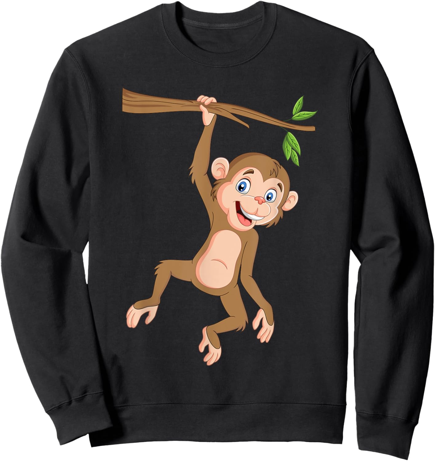 Hanging Monkey - Monkeys Jungle Safari Primate Animal Lover Sweatshirt - Sweatshirt | Black