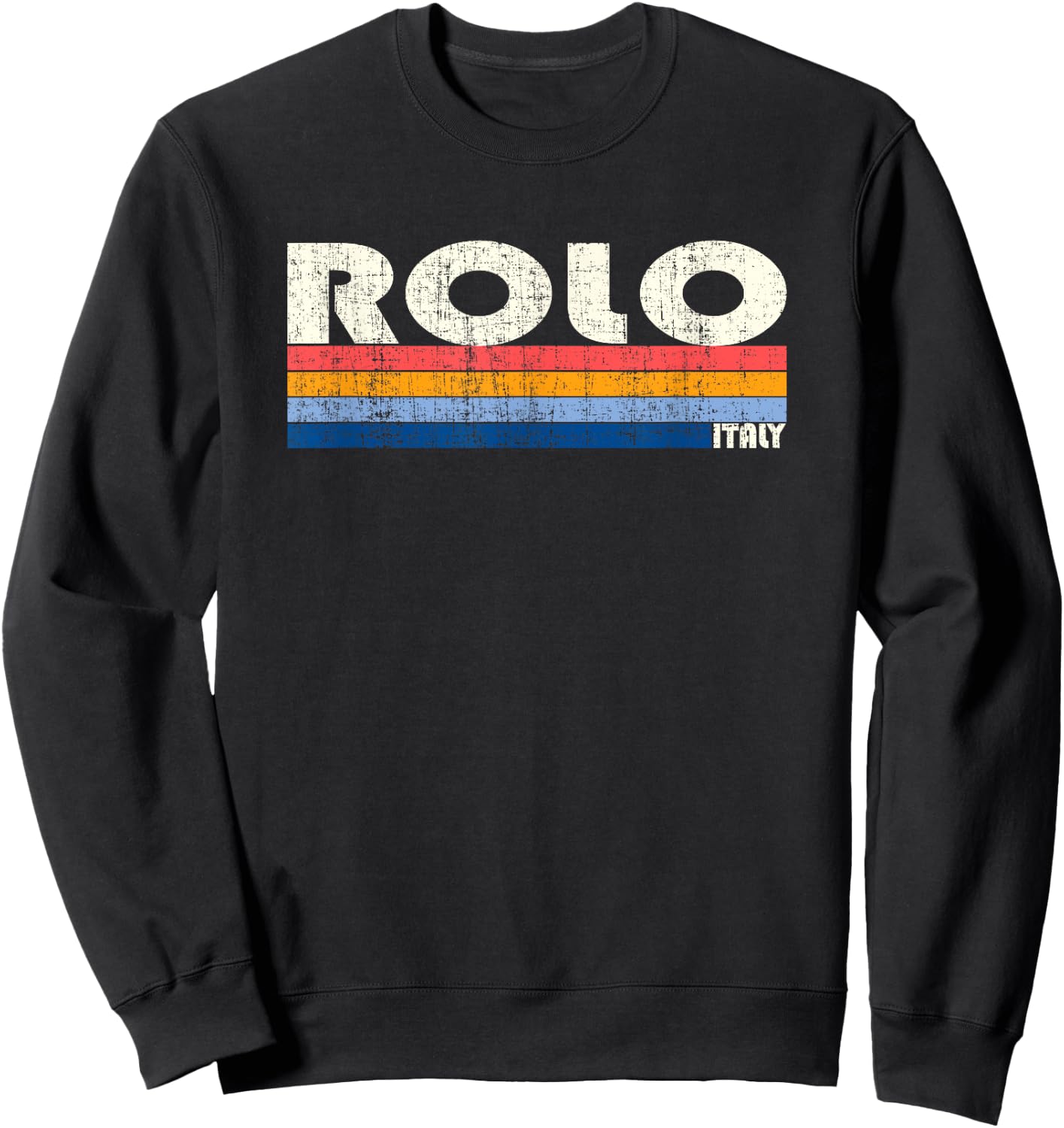 Rolo, Italy Retro 70s 80s Style Sweatshirt - Sweatshirt | Black