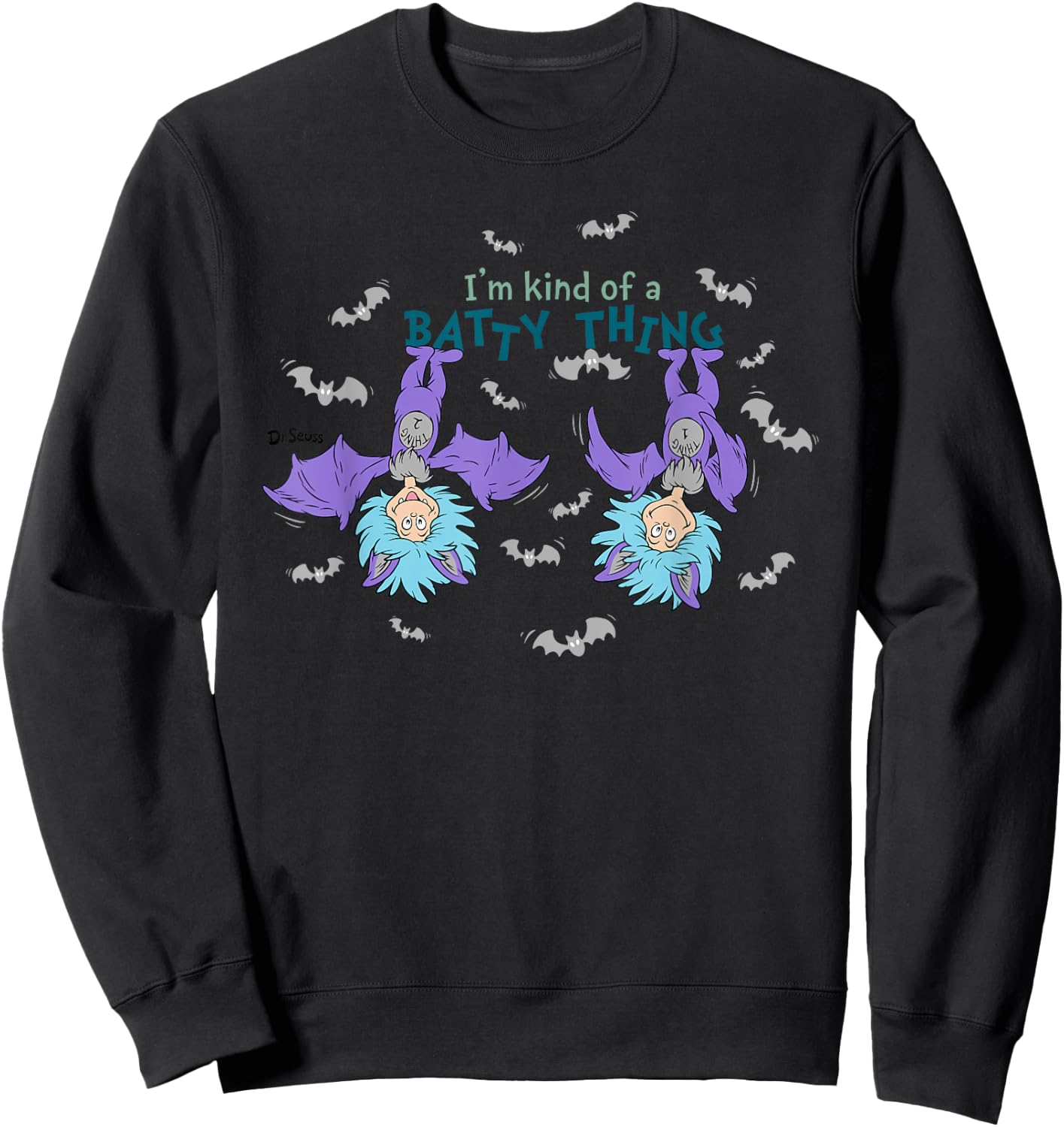 Dr. Seuss Halloween Batty Thing Sweatshirt - Sweatshirt | Black